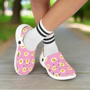 🌸🌼 Kids' Happy Flower Clogs - Pink Clogs
