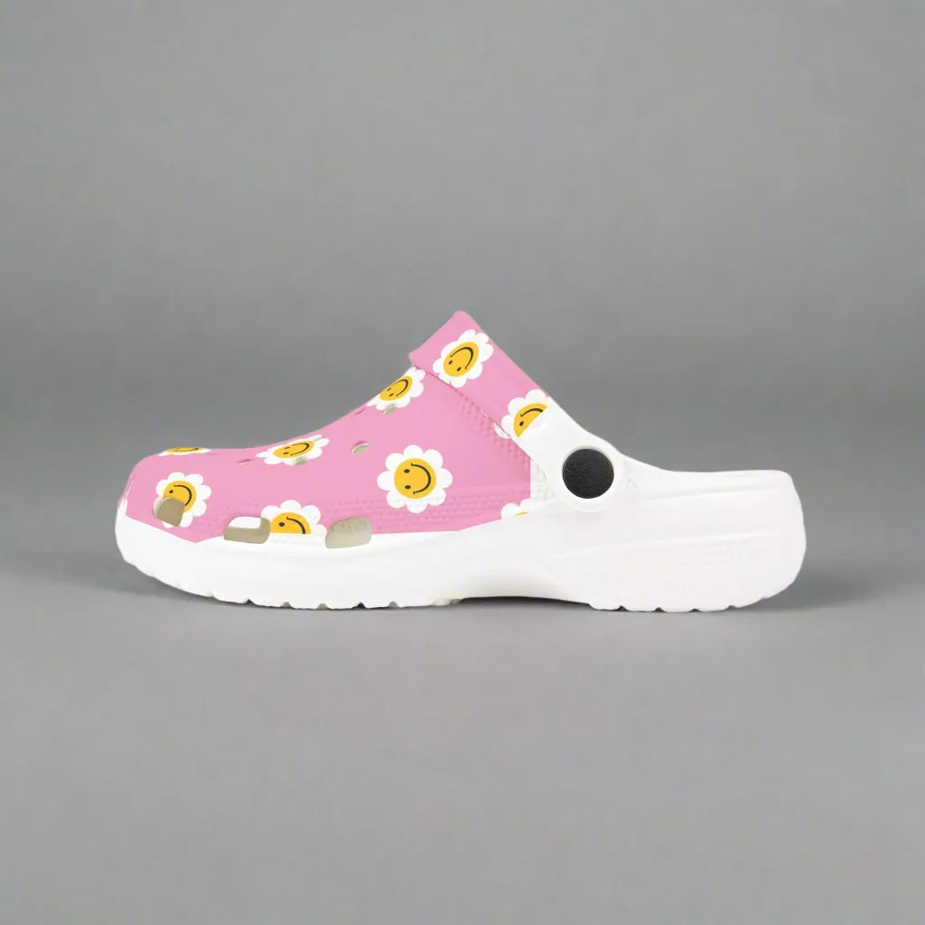 🌸🌼 Kids' Happy Flower Clogs - Pink Clogs
