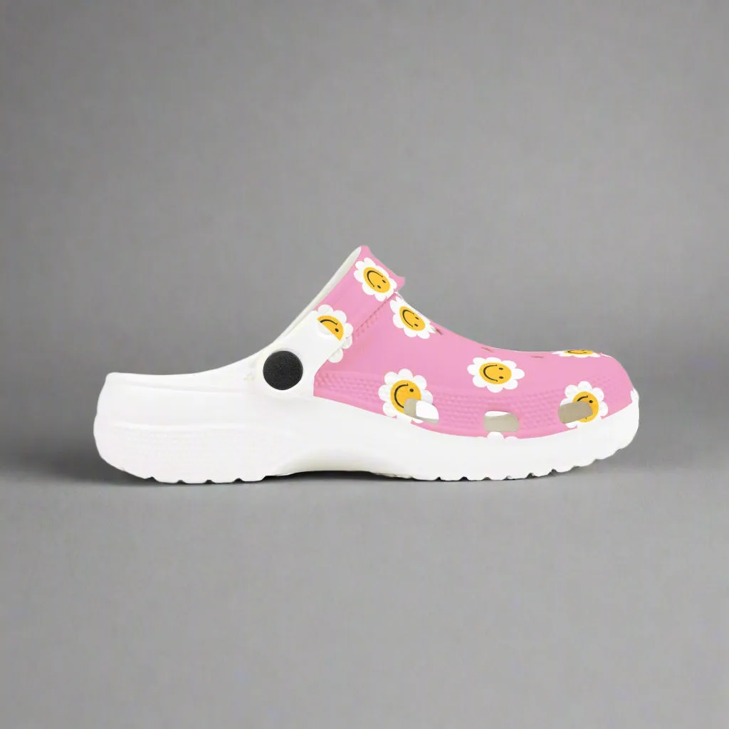 🌸🌼 Kids' Happy Flower Clogs - Pink Clogs