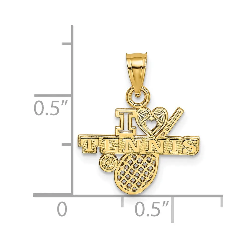 14K I HEART TENNIS Charm