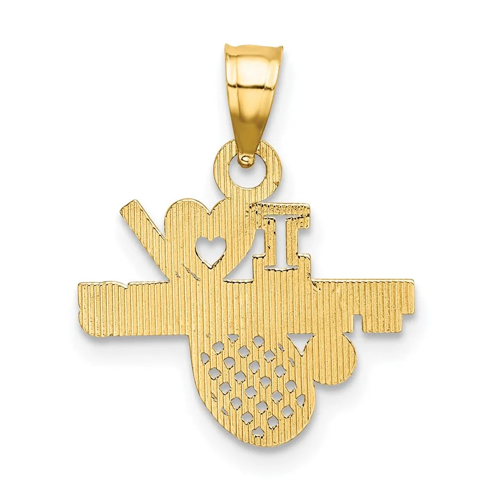 14K I HEART TENNIS Charm