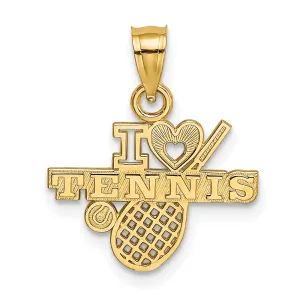 14K I HEART TENNIS Charm