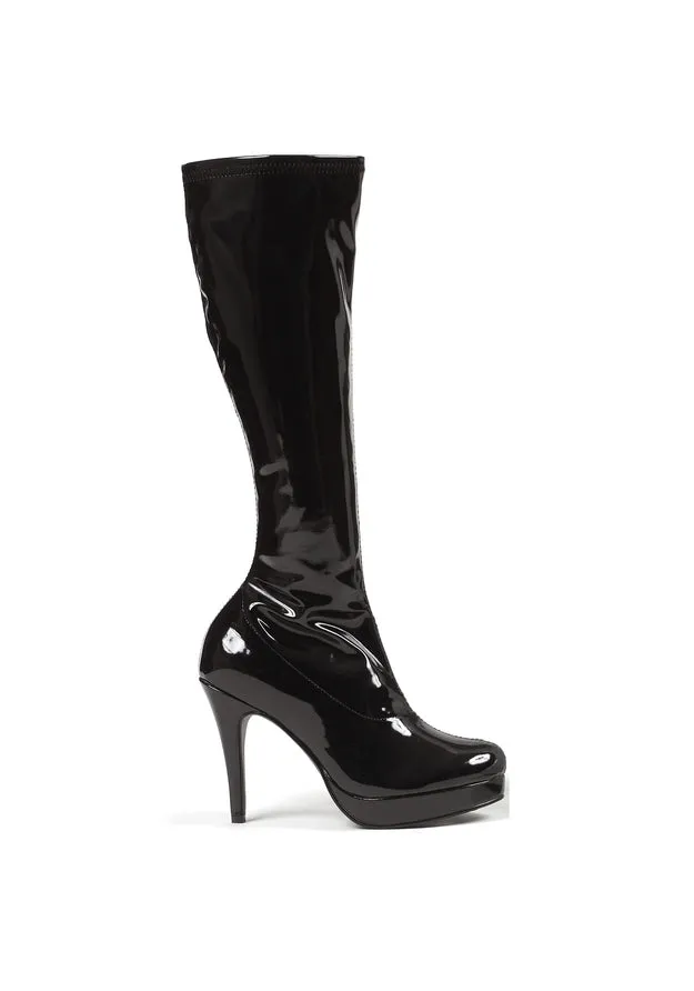 4 Heel Knee High Gogo Boot with Zipper