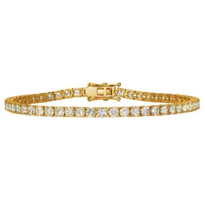 4.00 Carat Natural Diamond Tennis Bracelet G SI 14K Yellow Gold 7'' 62 stones