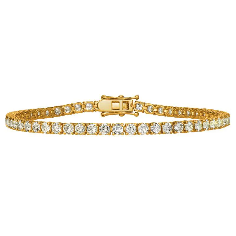 4.00 Carat Natural Diamond Tennis Bracelet G SI 14K Yellow Gold 7'' 62 stones