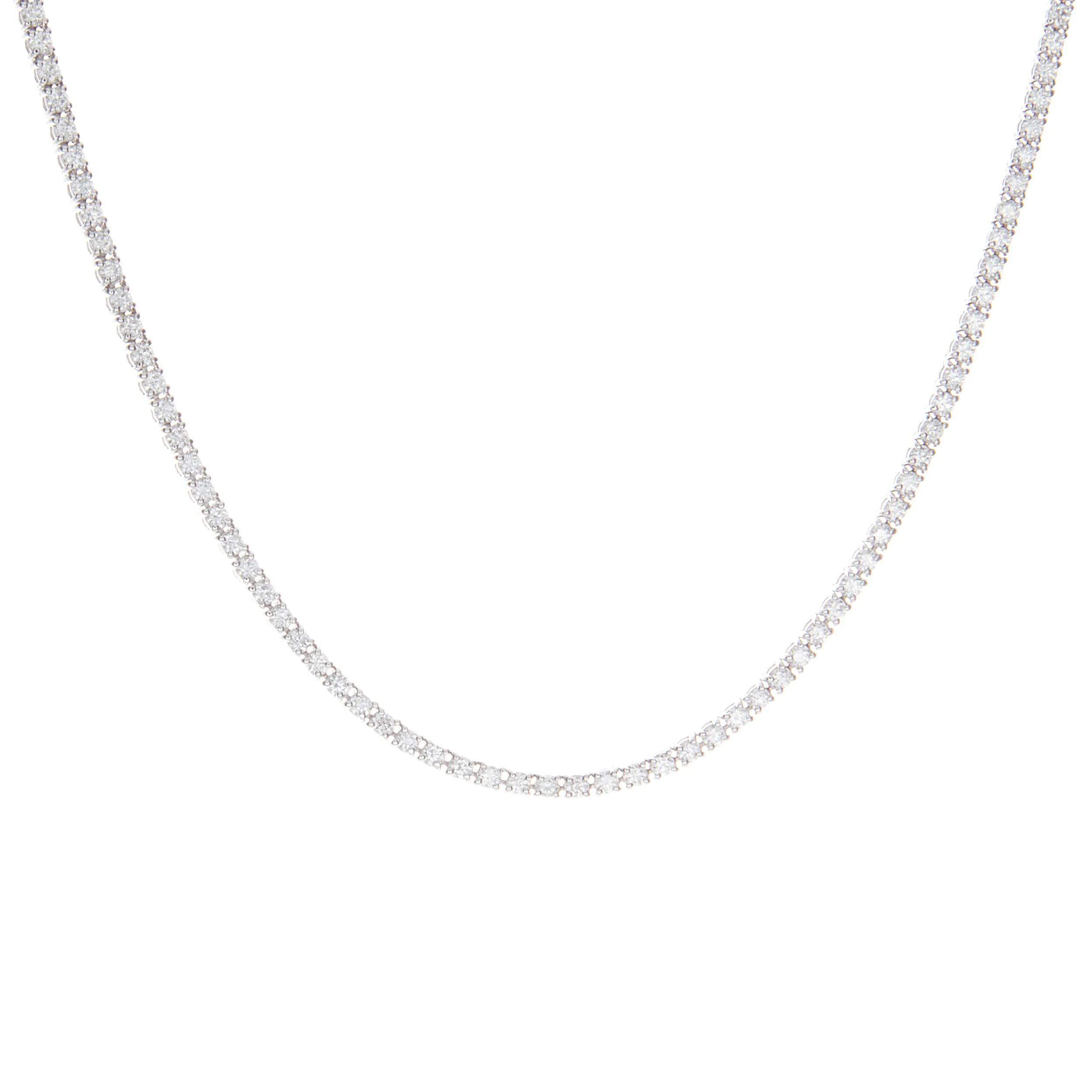 4.06ct 18k White Gold Diamond Necklace