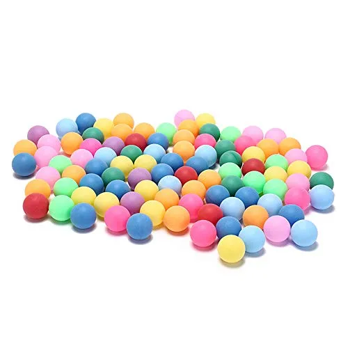 50Pcs/Pack Colored Ping Pong Balls 40mm 2.4g Entertainment Table Tennis Balls Mixed Colors for Game and Advertising
