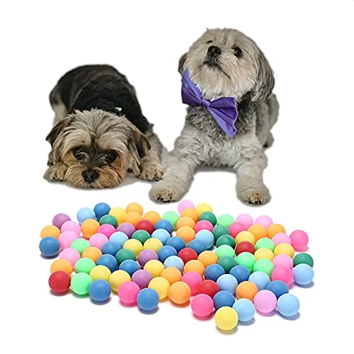 50Pcs/Pack Colored Ping Pong Balls 40mm 2.4g Entertainment Table Tennis Balls Mixed Colors for Game and Advertising