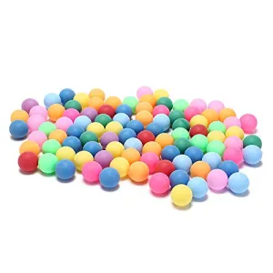 50Pcs/Pack Colored Ping Pong Balls 40mm 2.4g Entertainment Table Tennis Balls Mixed Colors for Game and Advertising