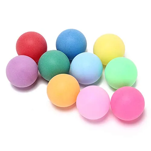 50Pcs/Pack Colored Ping Pong Balls 40mm 2.4g Entertainment Table Tennis Balls Mixed Colors for Game and Advertising