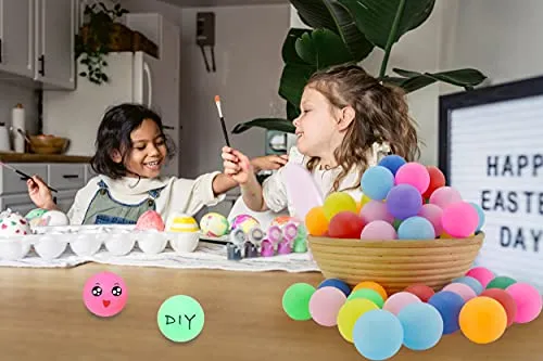 50Pcs/Pack Colored Ping Pong Balls 40mm 2.4g Entertainment Table Tennis Balls Mixed Colors for Game and Advertising