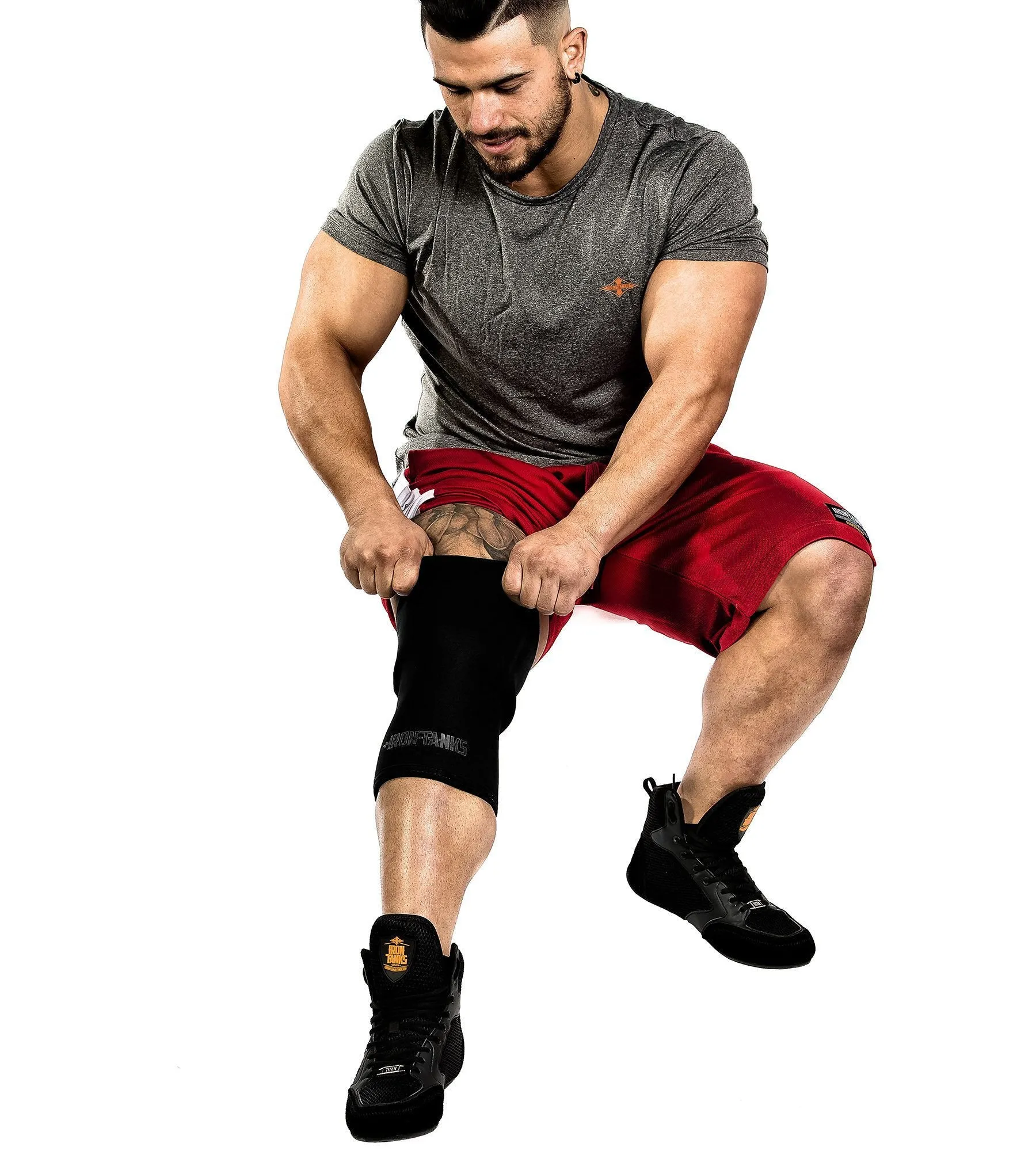 7mm Iron Knee Sleeves V2 - Immortal Black