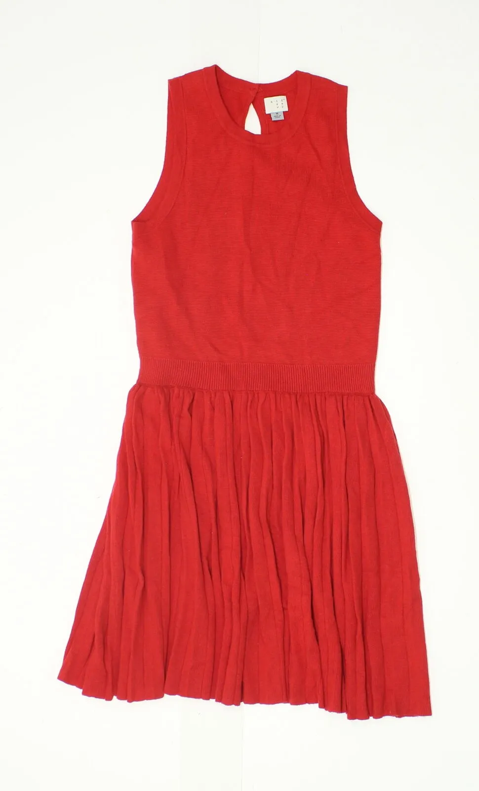 A New Day Women's Textured Sweater Dress Red Medium