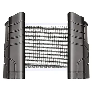 Adhafera Ping Pong Net,Upgraded Protable Retractable Table Tennis Net for Dining Table,Family Competition and Garden Games (Black)