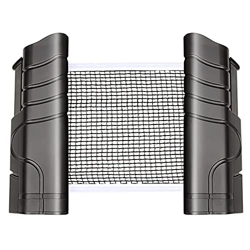 Adhafera Ping Pong Net,Upgraded Protable Retractable Table Tennis Net for Dining Table,Family Competition and Garden Games (Black)