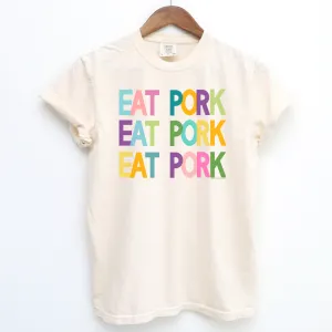 All The Colors Eat Pork ComfortWash/ComfortColor T-Shirt (S-4XL) - Multiple Colors!