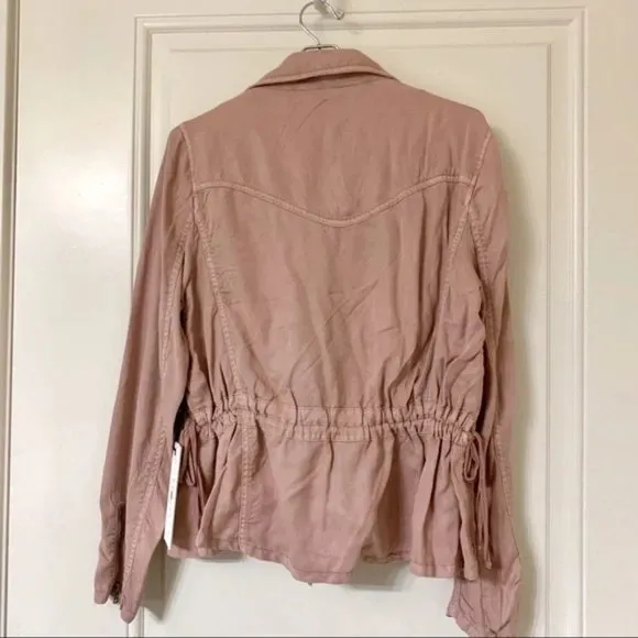 ANTHROPOLOGIE Blush Pink Marrakech Ronika Biker Moto Jacket