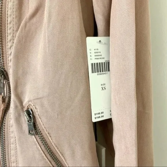 ANTHROPOLOGIE Blush Pink Marrakech Ronika Biker Moto Jacket