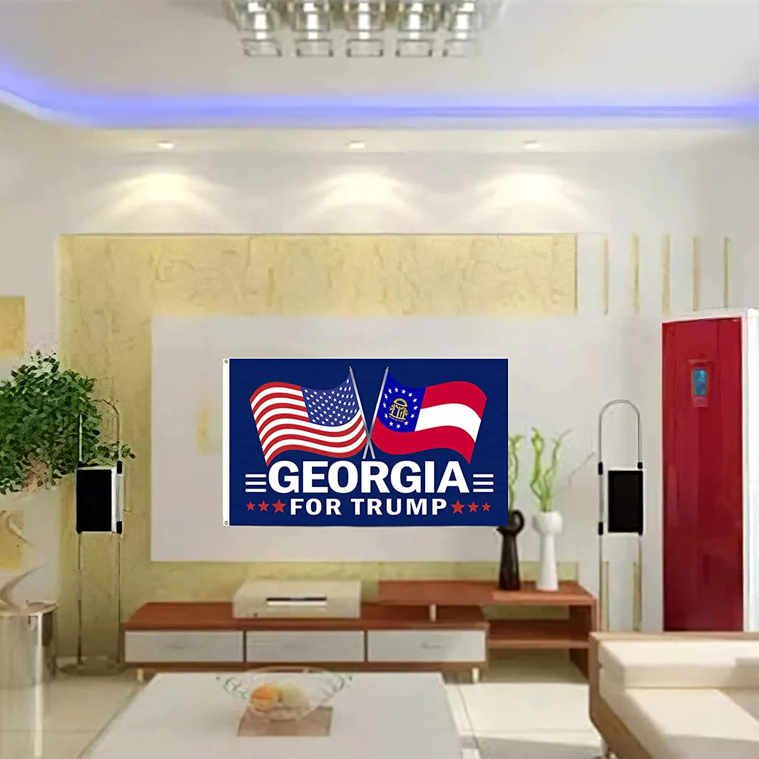 ANUFER Double Sided Donald Trump 2024 President Election Flag America States Voting Flag 3x5 foot with Grommets Pattern 23
