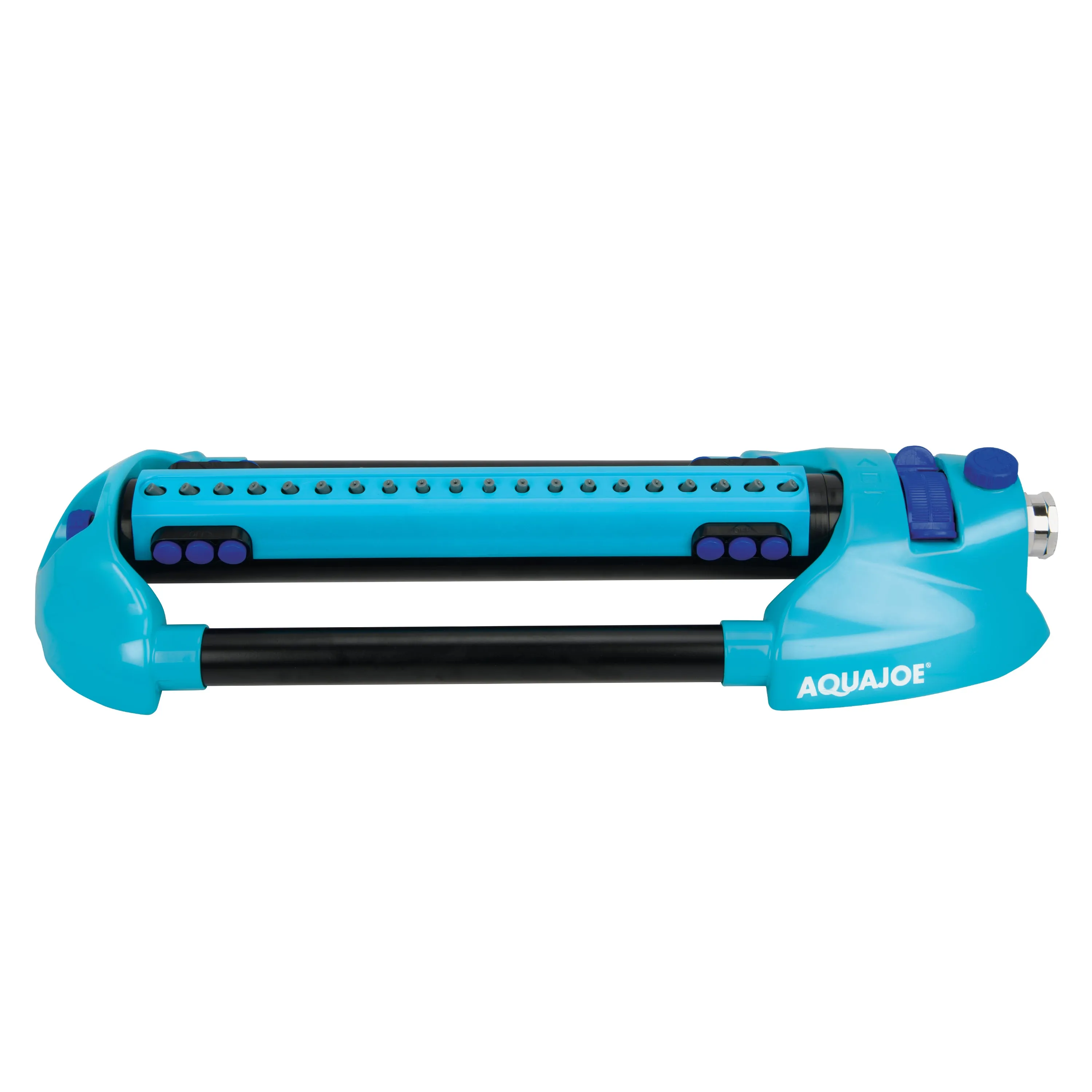 Aqua Joe AJ-OMS20-BRS Indestructible Metal Base Oscillating Sprinkler | Customizable Coverage | 4973 sq ft Max Coverage
