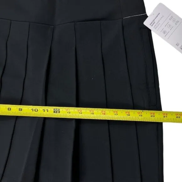 Athleta Endless Pleated Black Moisture Wicking Skort Size 8 NWT MSRP $79