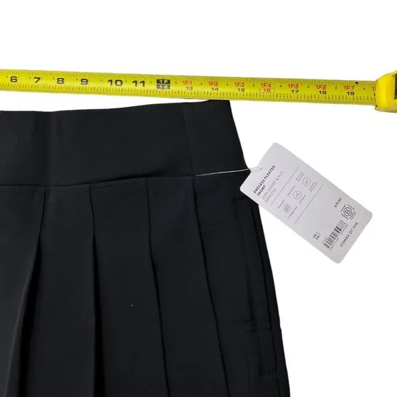 Athleta Endless Pleated Black Moisture Wicking Skort Size 8 NWT MSRP $79