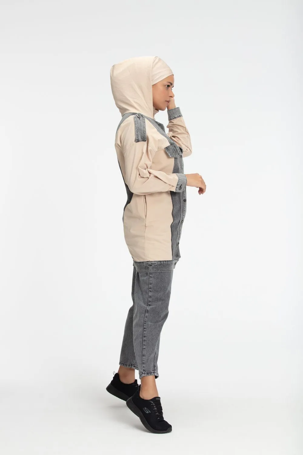 Azamin Modest Jeans Top | Blush