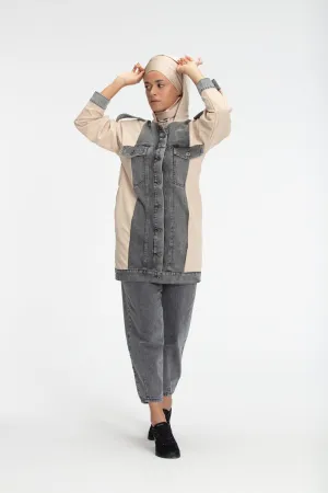 Azamin Modest Jeans Top | Blush
