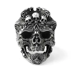 Bague en acier - Tête de mort