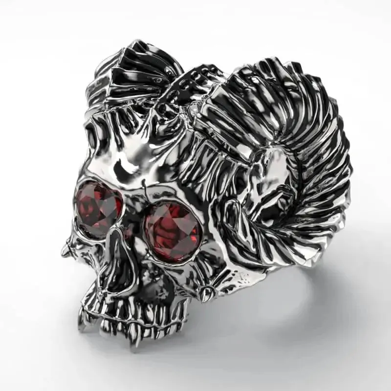 Bague motard tête de mort (Argent)