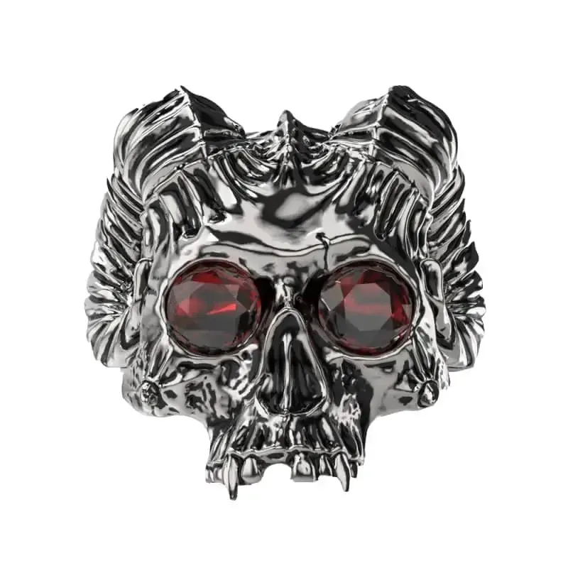 Bague motard tête de mort (Argent)