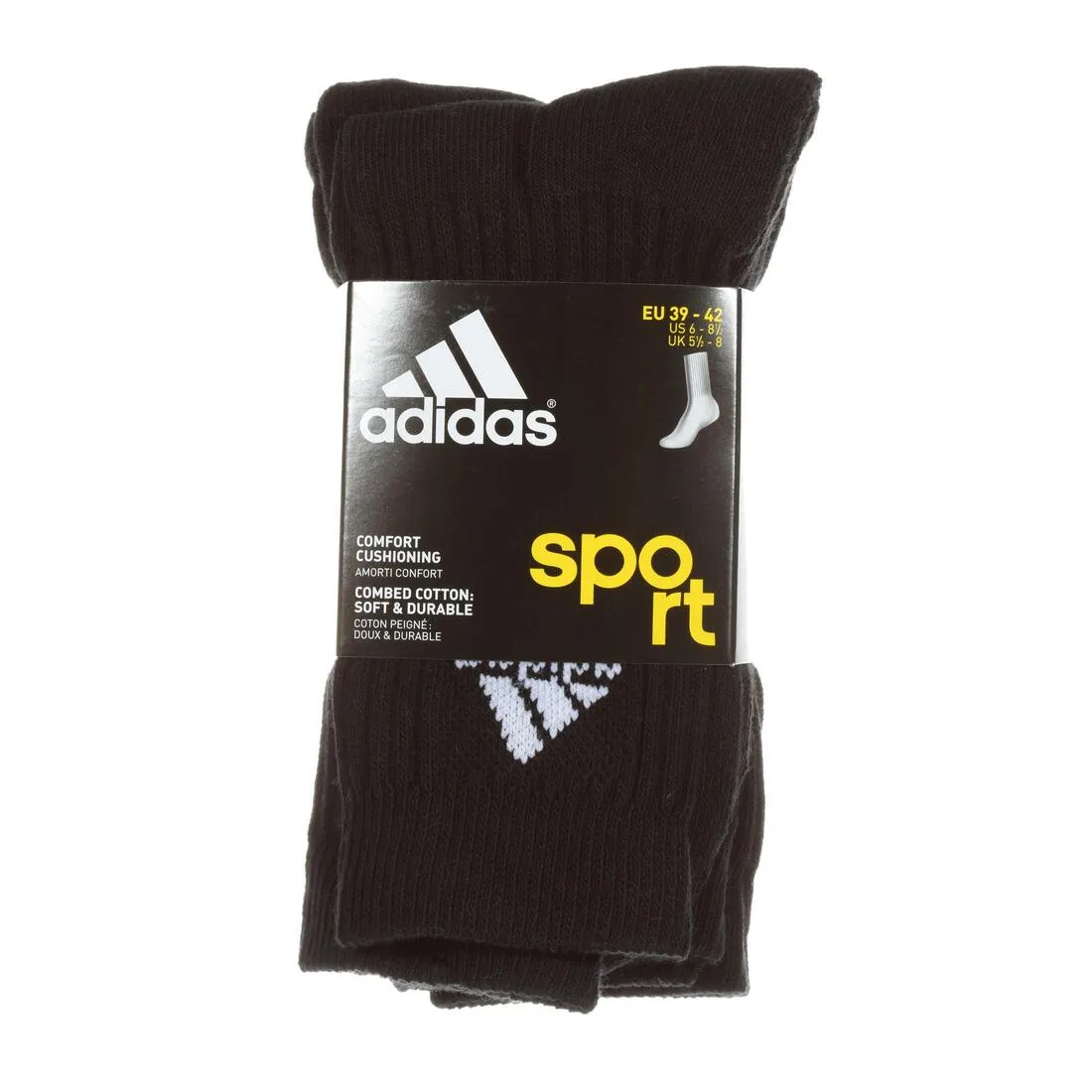 Basic High Tennis Socks Tri-Pack - Black