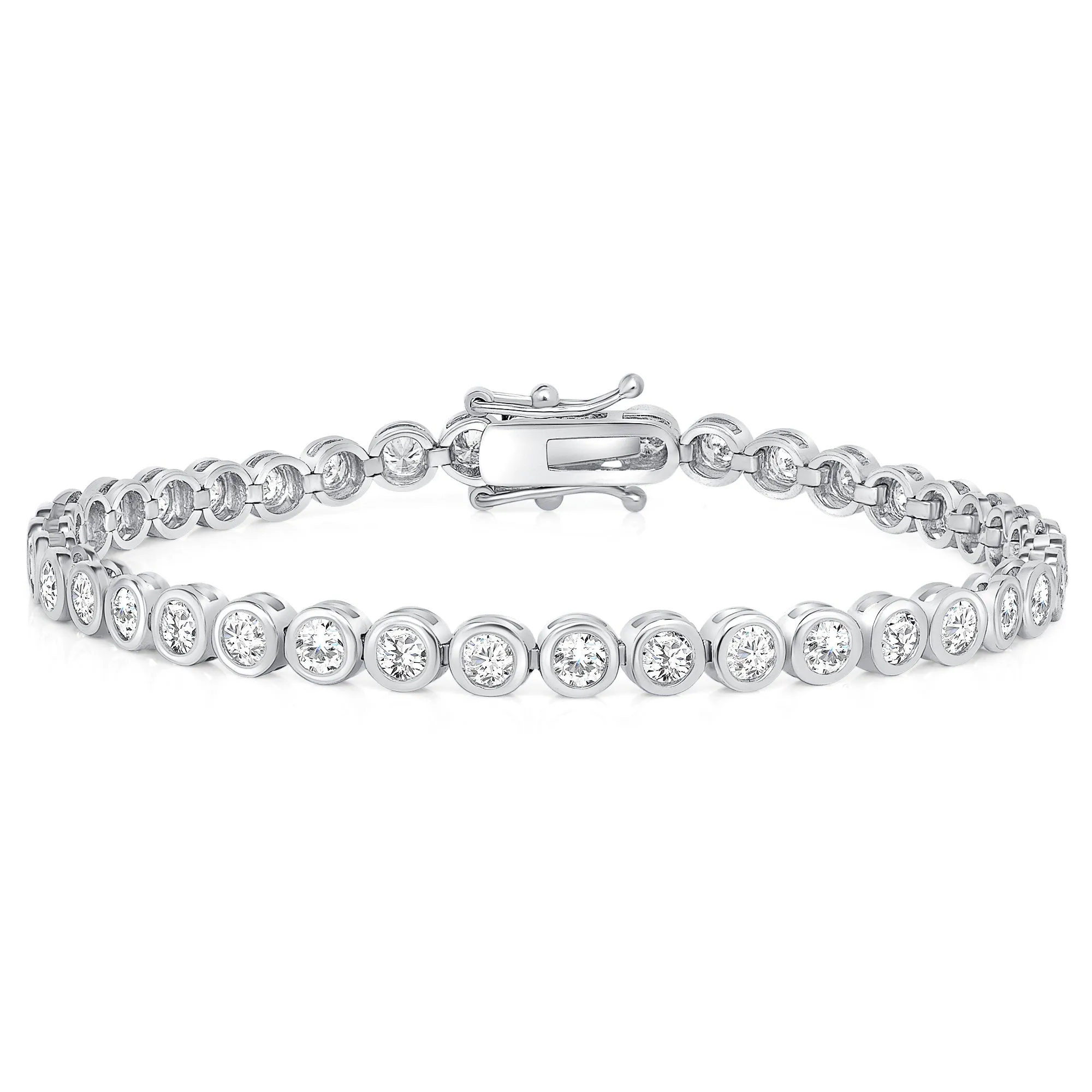 Bezel Set Diamond Tennis Bracelet