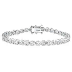 Bezel Set Diamond Tennis Bracelet