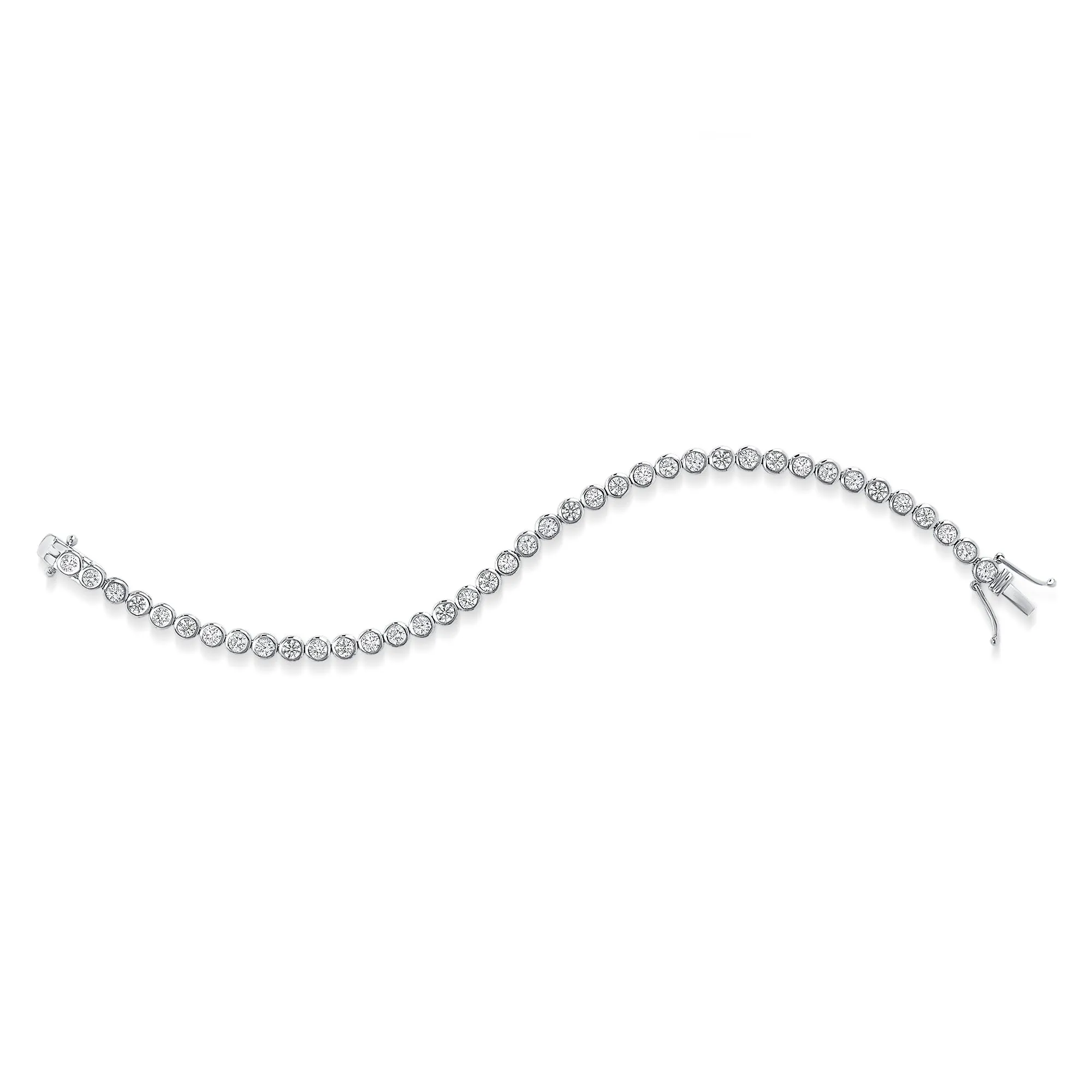Bezel Set Diamond Tennis Bracelet