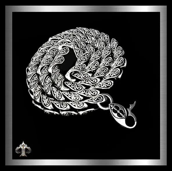 Biker Necklace Viking Chain Sterling Silver 1/2 Pound