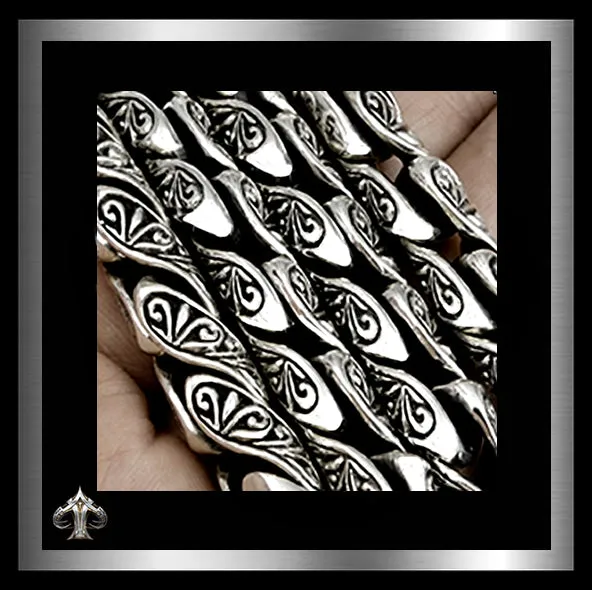 Biker Necklace Viking Chain Sterling Silver 1/2 Pound