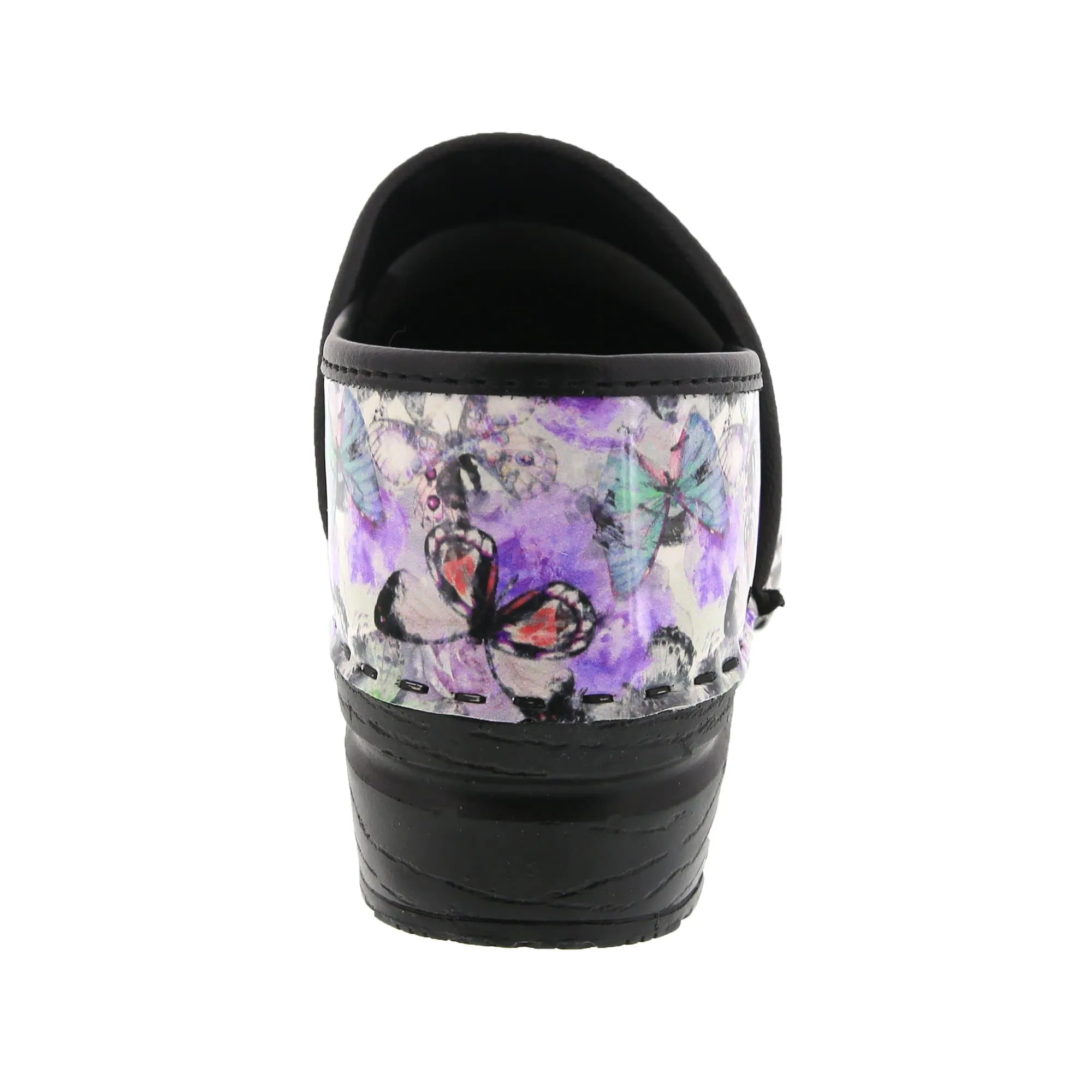 BJORK PROFESSIONAL Fjaril Butterfly Leather Clogs - CLOSEOUT