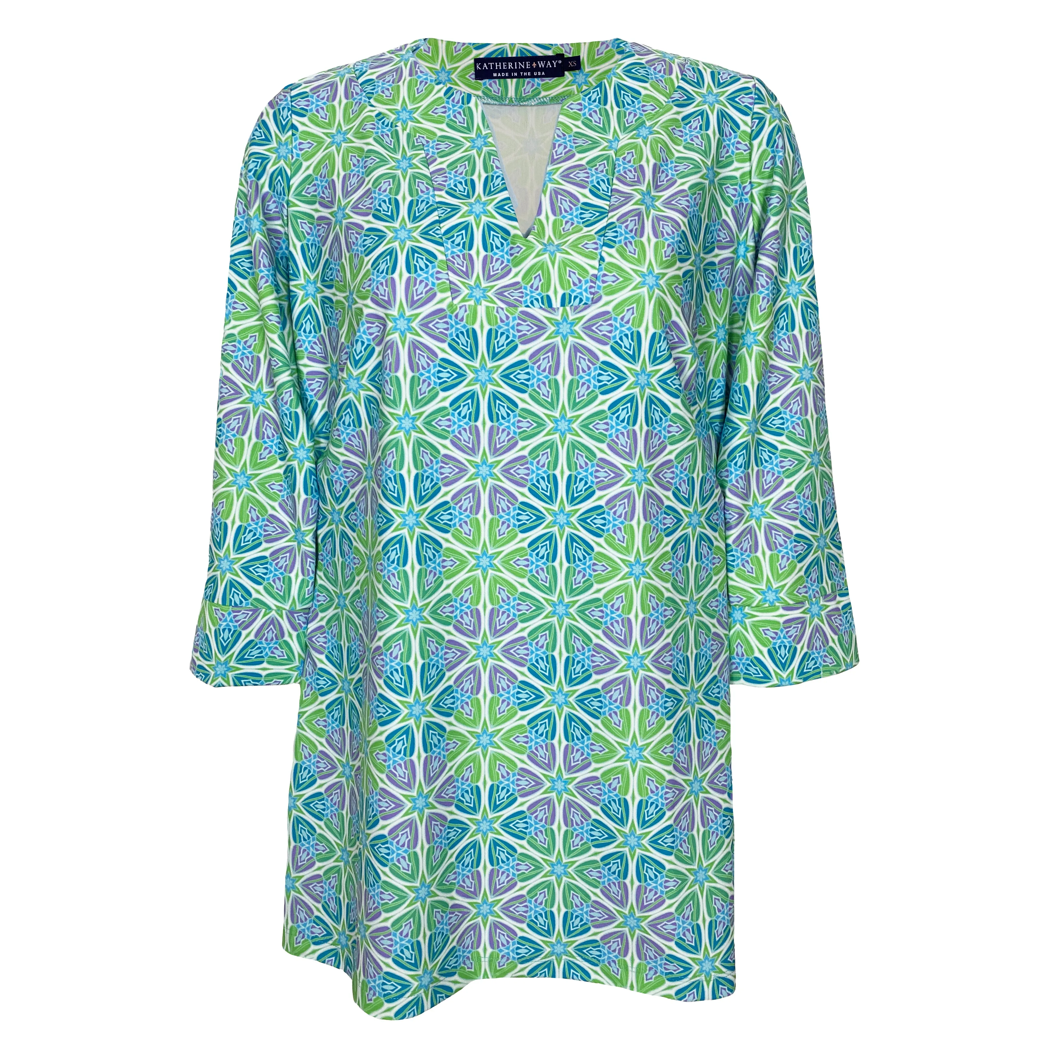 Boca Tunic Top in Flower Burst Blue