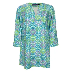 Boca Tunic Top in Flower Burst Blue
