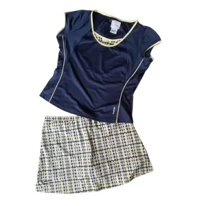 Bolle Two-Piece Navy Tennis Outfit Top and Skort, Large