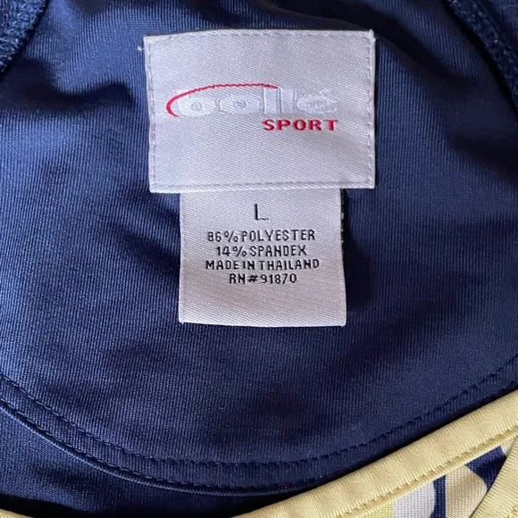 Bolle Two-Piece Navy Tennis Outfit Top and Skort, Large