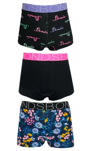 Bonds 3 Pack Girls Shortie Briefs - Wildflower Garden