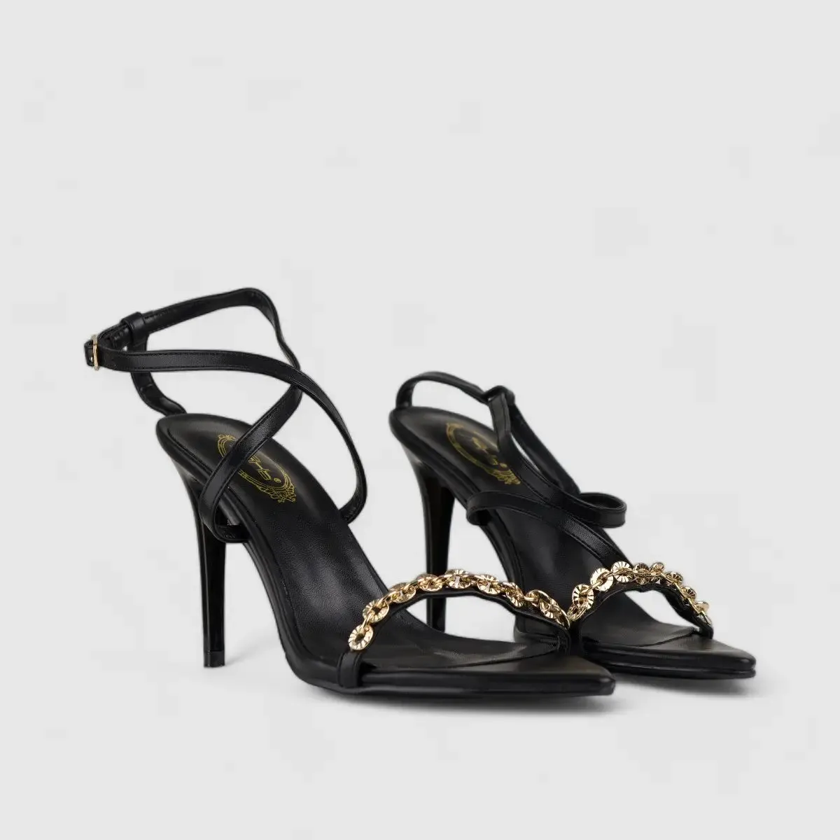 Bulbul Stiletto Heel Sandal Black CAR5019