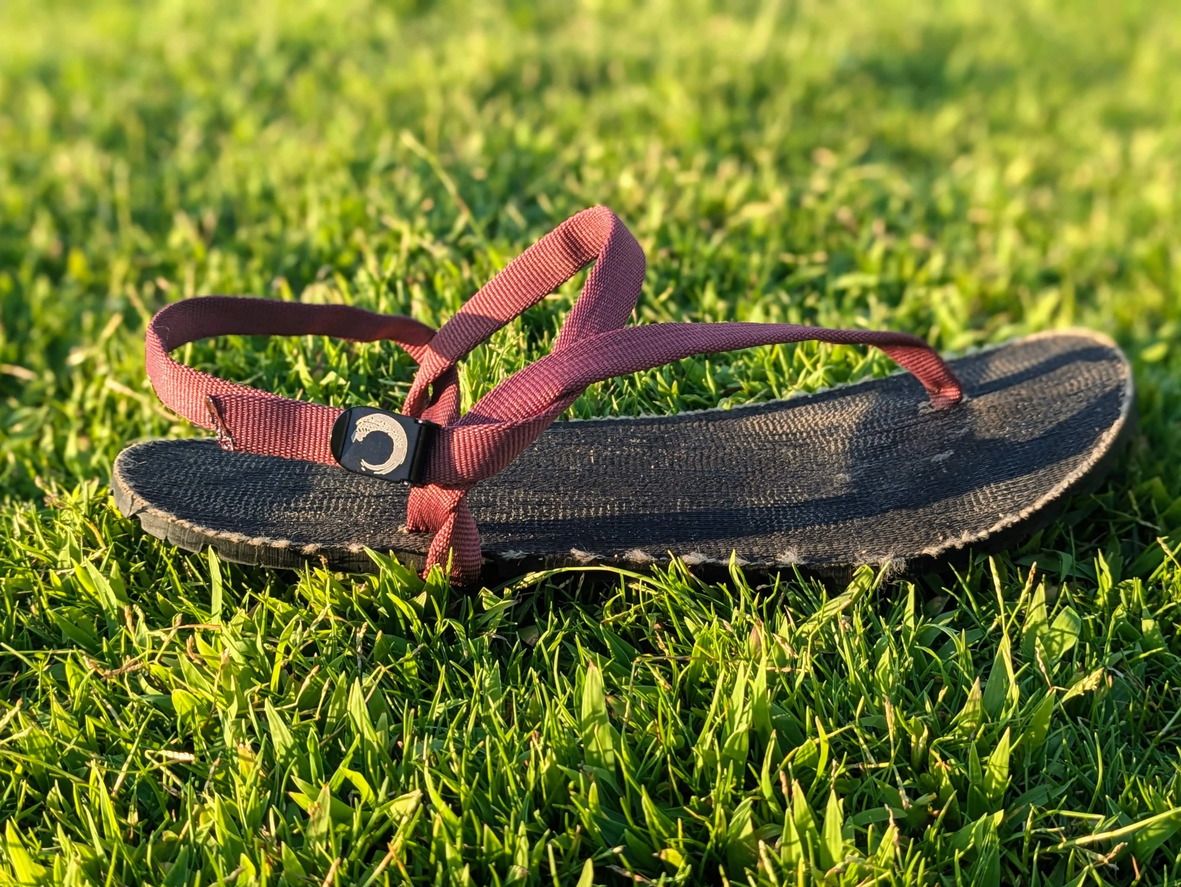 Burgundy straps