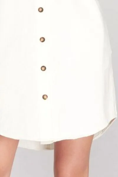 Button Down Twill Shirt Dress