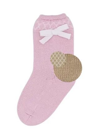 Camel Knee High Bow Socks