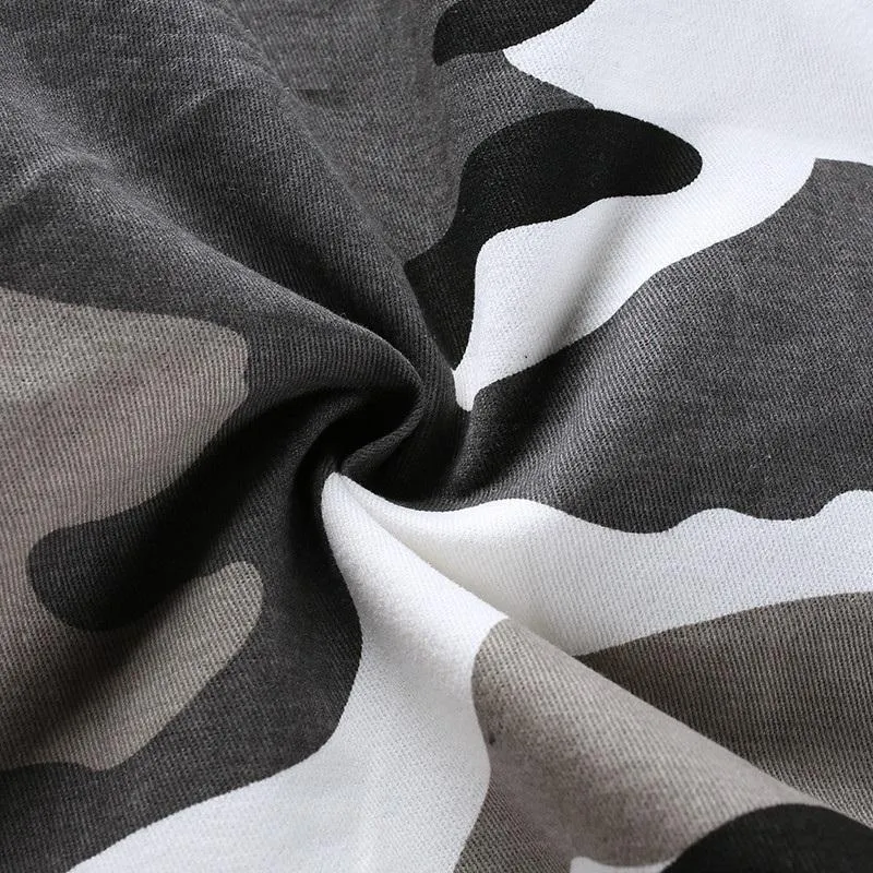 Camouflage Zipper Mini Skirt