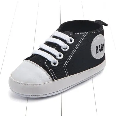 Canvas Classic Sports Sneakers Newborn Baby Boys Girls First Walkers Shoes Infant Toddler Soft Sole Anti-slip Baby Shoes