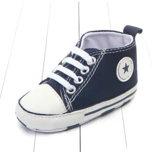 Canvas Classic Sports Sneakers Newborn Baby Boys Girls First Walkers Shoes Infant Toddler Soft Sole Anti-slip Baby Shoes